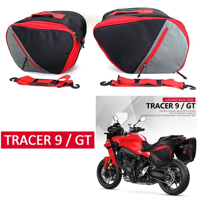 2020 2021 2022 For Yamaha Tracer 9 GT TRACER 9GT Motorcycle Luggage Bags Black Expandable Inner Bags Tracer9 GT Tracer900