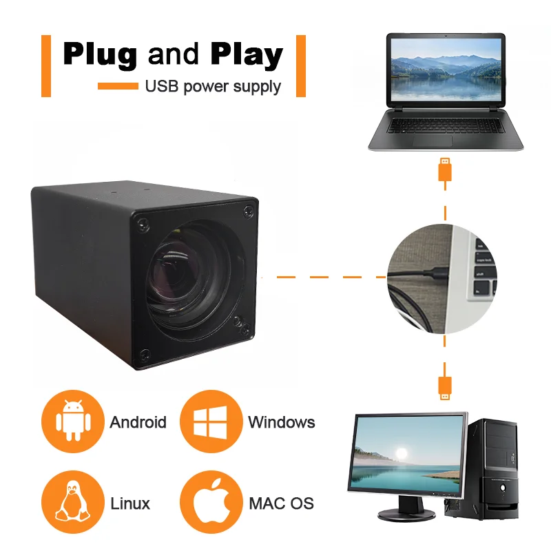 8 МП USB-камера IMX274 USB2.0 с высокоскоростным драйвером для монитора, модуль с 10-кратным зумом, сенсорный модуль USB UVC (art.: 3920db367da3f) - 3920db367da3f
