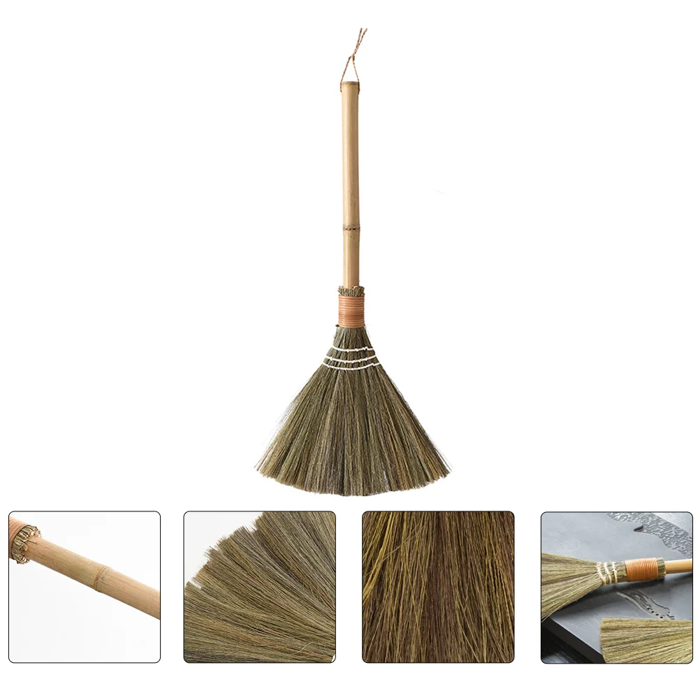 

Broom Duster Cleaning Whisk Hand Straw Home Dust Brush Broomstick Handle Dusting Car Push Tool Vietnamese Cleaner Extendable