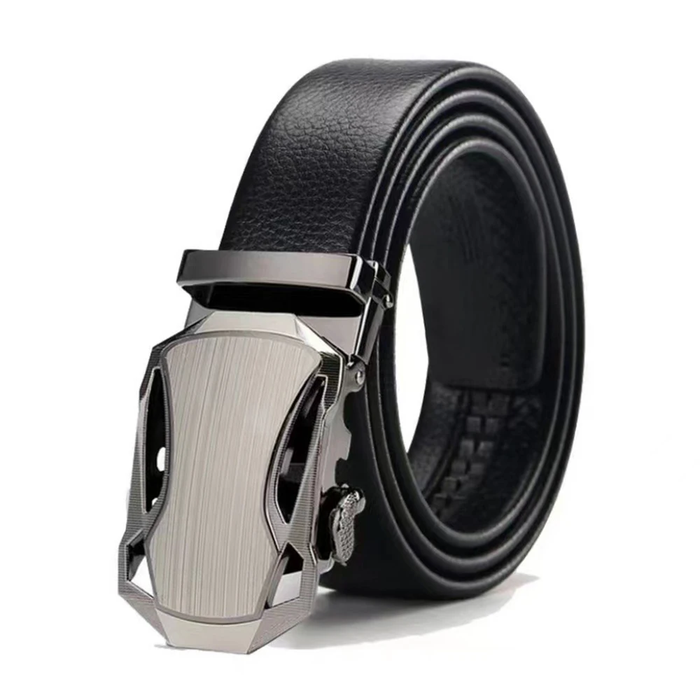 Business Belt Men’s Pu Leather Belt Black Strap Male Waistband Automatic Buckle Belts Top Quality Girdle Belts For Jean 2023