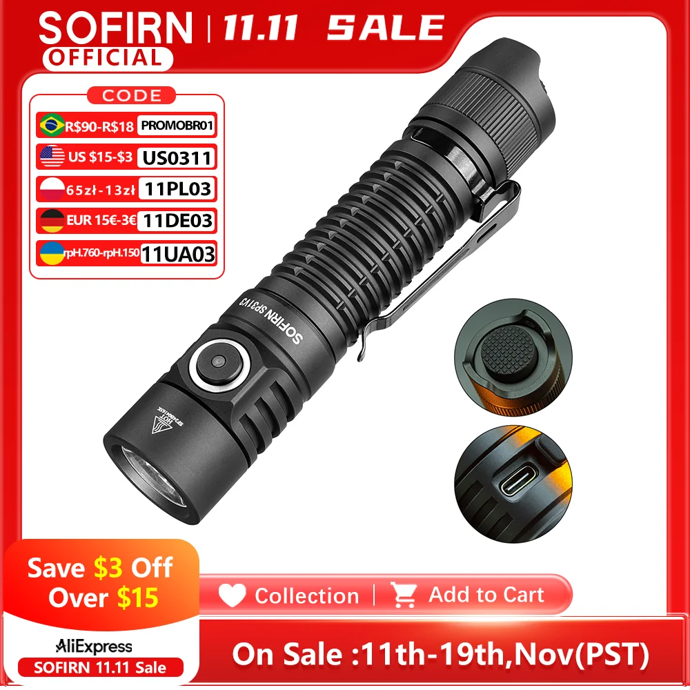 

Sofirn SP31 V3.0 тактический фонарик