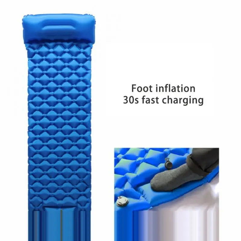 

Outdoor Sleeping Pad Camping Inflatable Mattress With Pillows Travel Mat Folding Mat Ultralight Air Cushion Hiking New