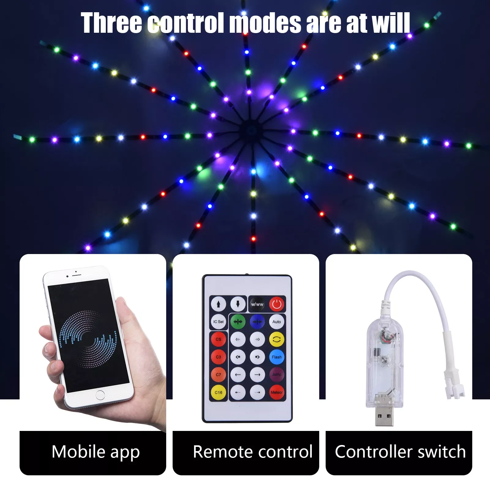 LED Strip Lights Smart Lights Indoor Music Synchronized Color-Changing LED Light With Remote Control Fairy Light For Christmas enlarge