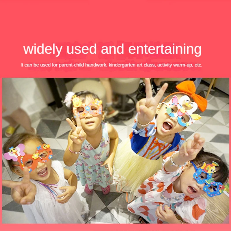 Kids Handicrafts DIY Cartoon Glasses Baby Arts Toys for Children Creativity Toys for Girls Craft Kit Fun Party Diy Girl/boy Gift