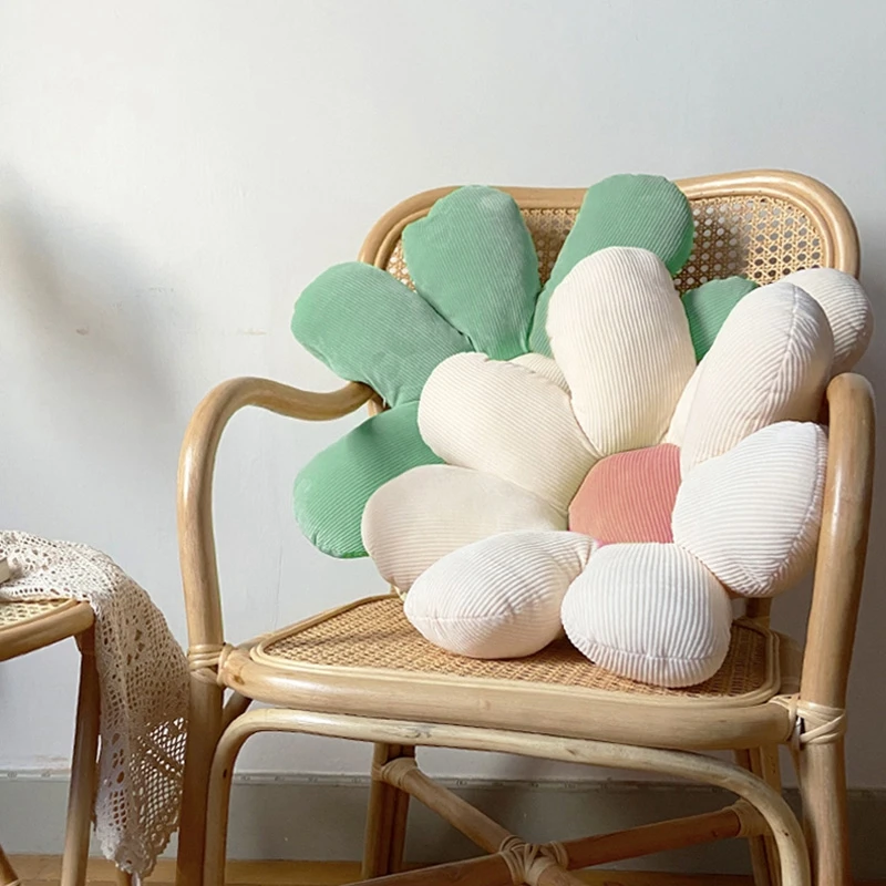 

Daisy Flower Pillow Bedside Cushion Stuffed Sofa Throw Pillow Office Chair Cushion Sunflower Tatami Floor Cushion Relaxing Pad