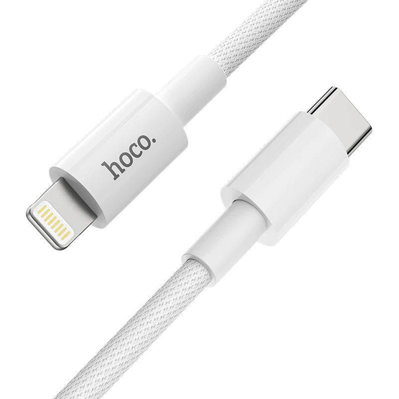 

HOCO PD Type C to Lighting Cable For iPhone 12 Pro Xs Max X XR Macbook 20W PD 3A Fast Charging Sync data cord Elbow USB C Cable