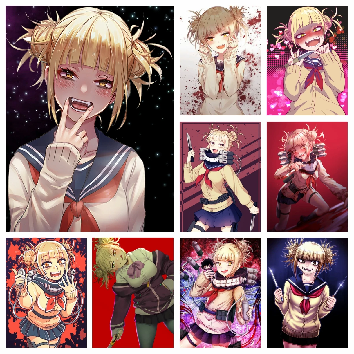

Hot Anime Himiko Toga Diamond Painting Accessories Japanese Cartoon Cross Stitch Embroidery Picture Mosaic Full Drill Home Decor