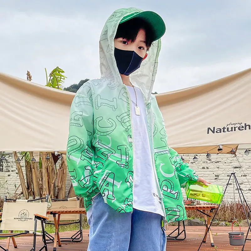 

Disney Children's sunscreen clothes boys' summer thin breathable sunscreen clothes anti mosquito air conditioning clothes