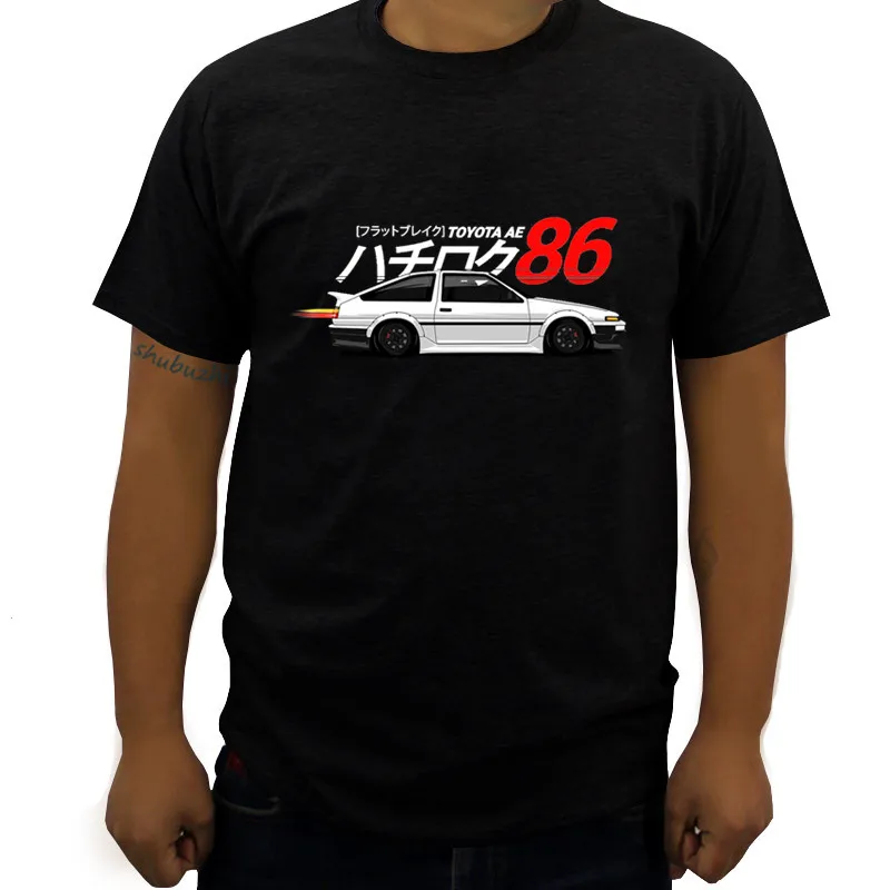

new arrived Initial D AE86 T Custom Men T Shirt Fashion New Plain Crewneck Cotton pattern print tee shirt big size homme tees
