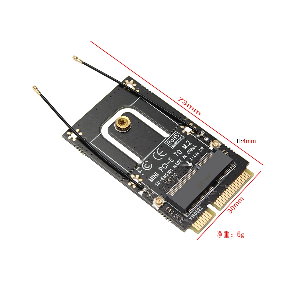1 шт., адаптер M.2 NGFF для Mini PCI-E (PCIe + USB)