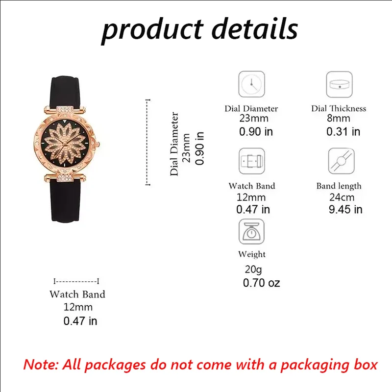 New 5pcs Set Watches Women Leather Band Ladies  Simple Casual Women's Analog WristWatch Bracelet OGDA Necklace Gift (No Box)