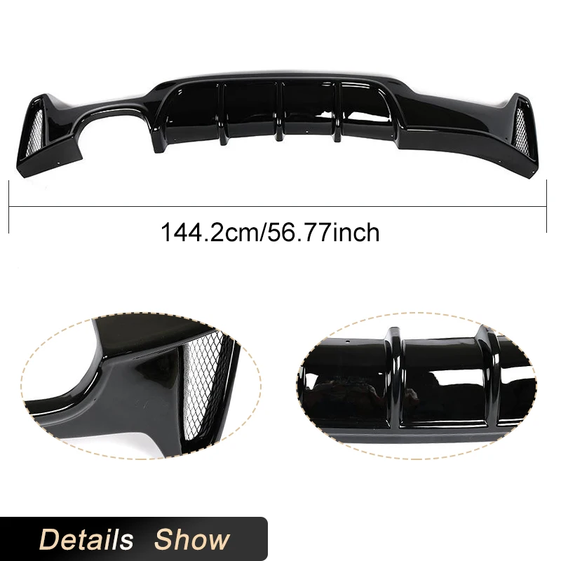 Углеродное волокно ABS черный Задний бампер выхлопной диффузор губа ДЛЯ BMW 4 серии