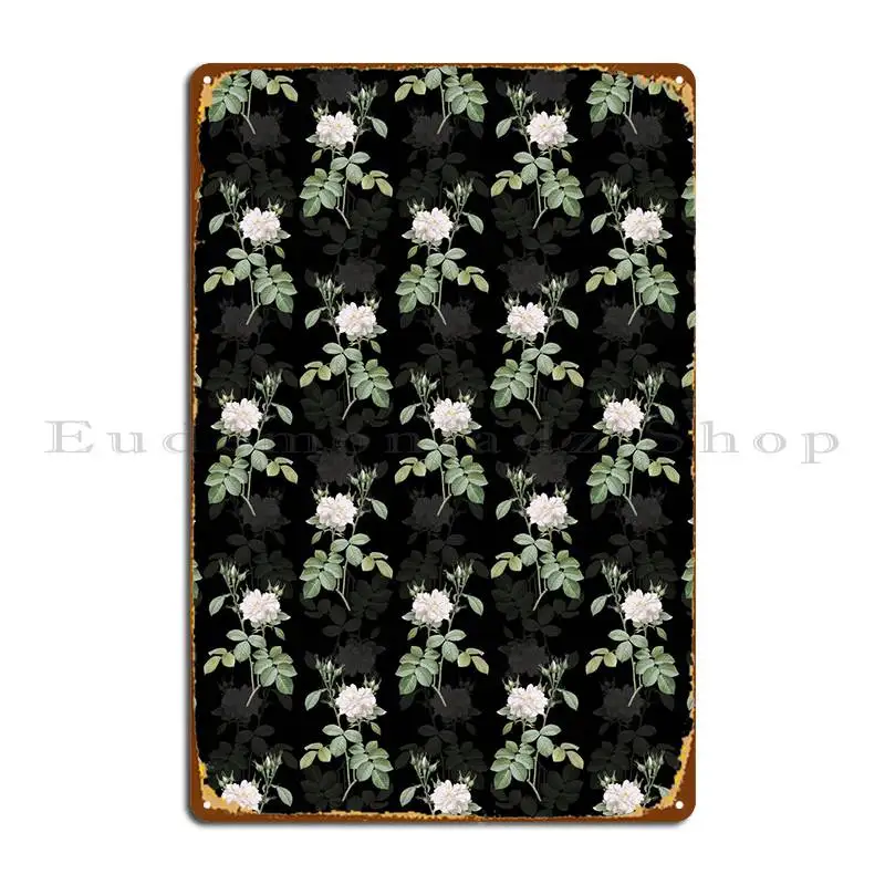 

Autumn Damask Rose Pattern Metal Signs Pub Garage Custom Designing Party Tin Sign Poster