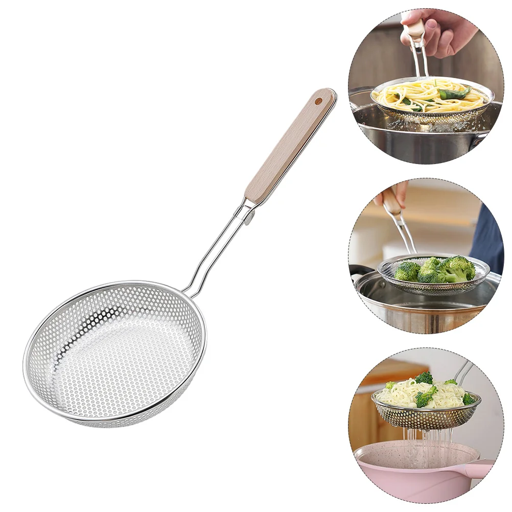 

Strainer Spoon Skimmer Stainless Steel Mesh Basket Slotted Soup Pot Filtering Ladle Hot Fine Fry Serving Scoop Pasta Fries