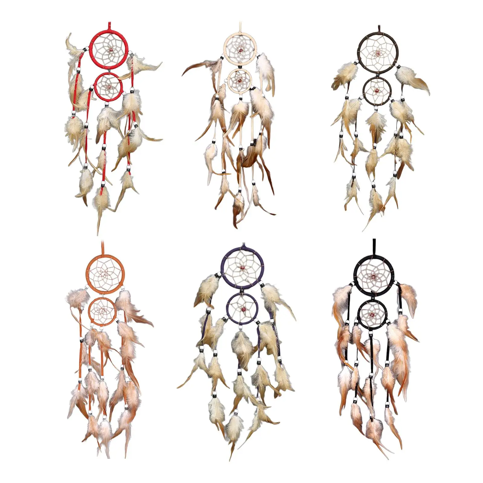 

Винтажный стильный подвесной Ловец снов с перьями