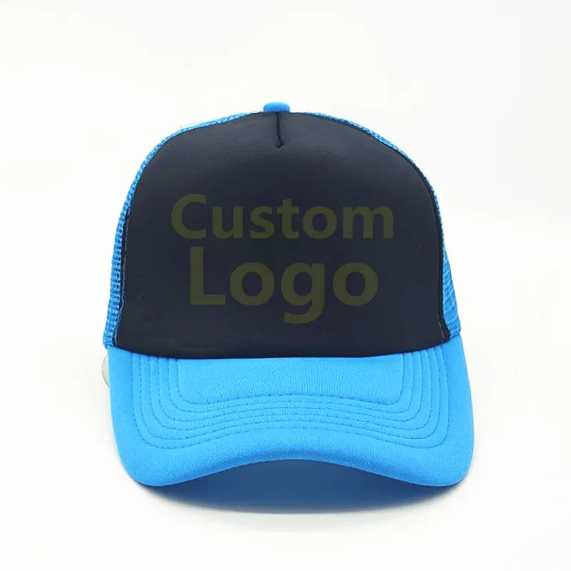 

Custom logo trucker caps Summer adult unisex men solid baseball cap Personalised logo snapback hats Foam caps for women men