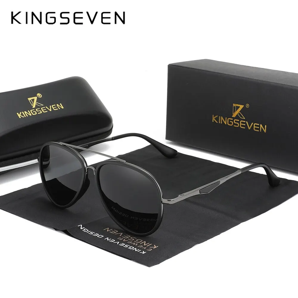 Мужские поляризационные солнцезащитные очки KINGSEVEN Pilot Style UV400 ...