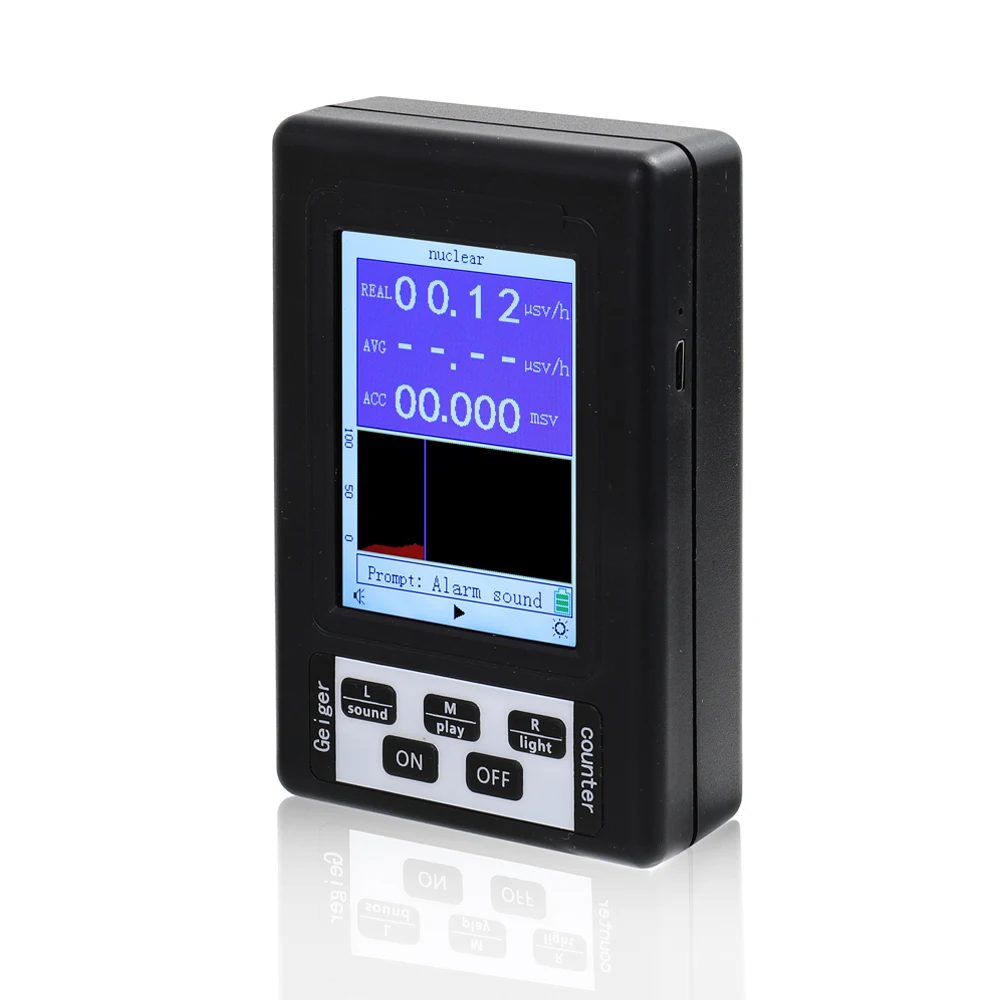 

KKMOON BR-9B Handheld Digital Nuclear Radiation Detector Geiger Counter Semi-functional Type Dosimeter Dosimeter Marble Tester