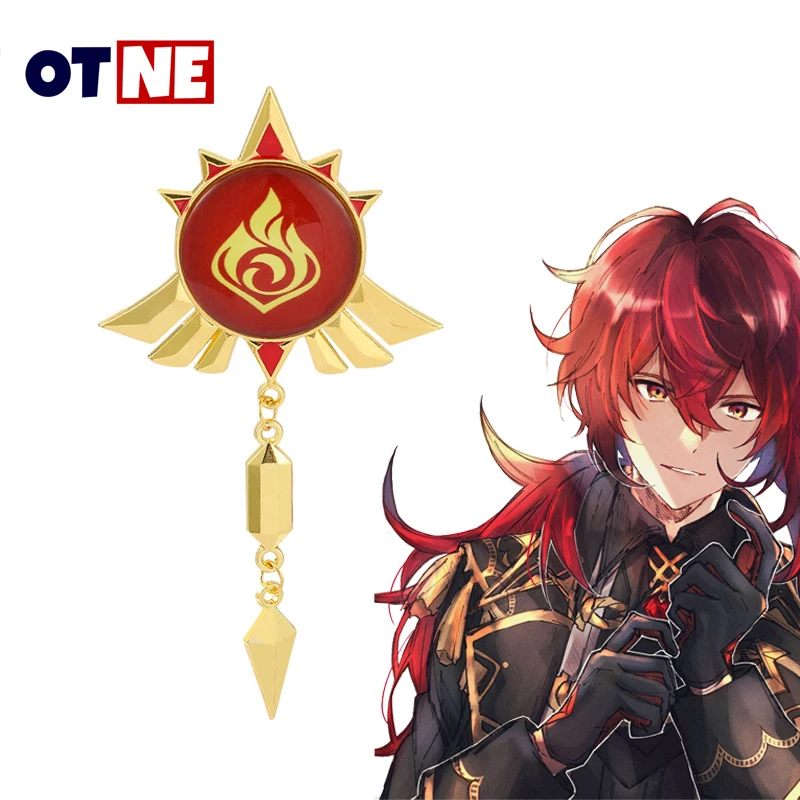 

Аксессуары для манги, аниме Genshin, ударный значок, мультяшная металлическая брошь на кнопке, булавки Pyro Genshin, булавки для рюкзаков, подарок для...