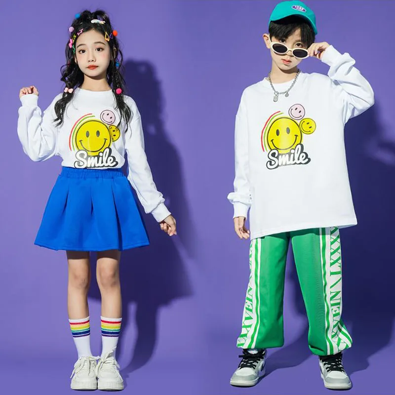 

Детская уличная одежда, рубашка в стиле хип-хоп для девочек, юбка для чарлидинга карамельных цветов, уличные брюки для джаза и танцев, детские костюмы, комплекты одежды