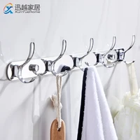 Robe Hooks Silver Stainless Steel Towel Hook Door Wall Hanger Bath Coat Hanging Bathroom Kitchen Household Pendants Accessories