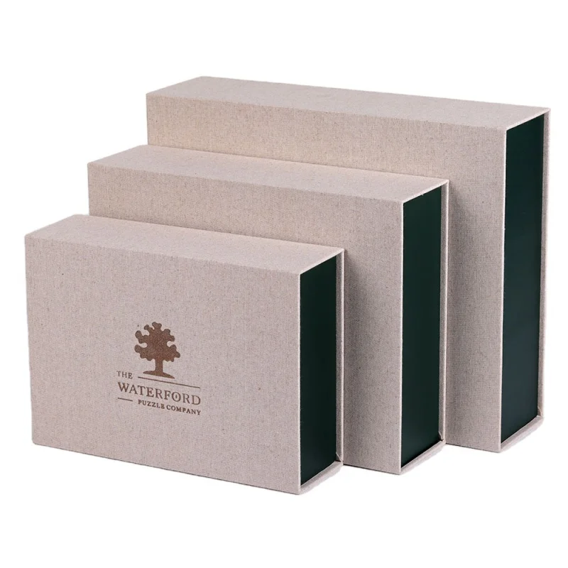 Hot sales bespoke luxury linen cover paper gift box packaging high quality paper box with magnetic lid