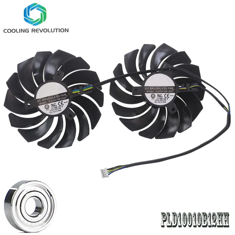 2 шт. PLD10010B12HH DC12V 0.40A 4PIN для MSI GTX1080Ti 1080 1070 1060 RX470 480 570 580GAMING Охлаждающие вентиляторы