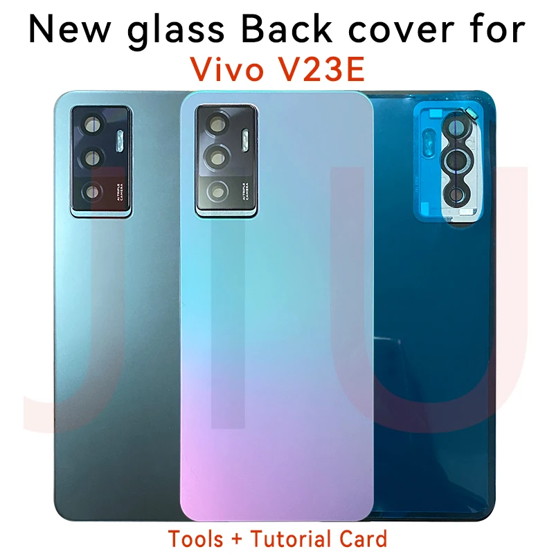 

Back Cover For Vivo V23e Y75 Back Glass Battery Cover New For Vivo v23e Rear Door Housing Case With Adhesive