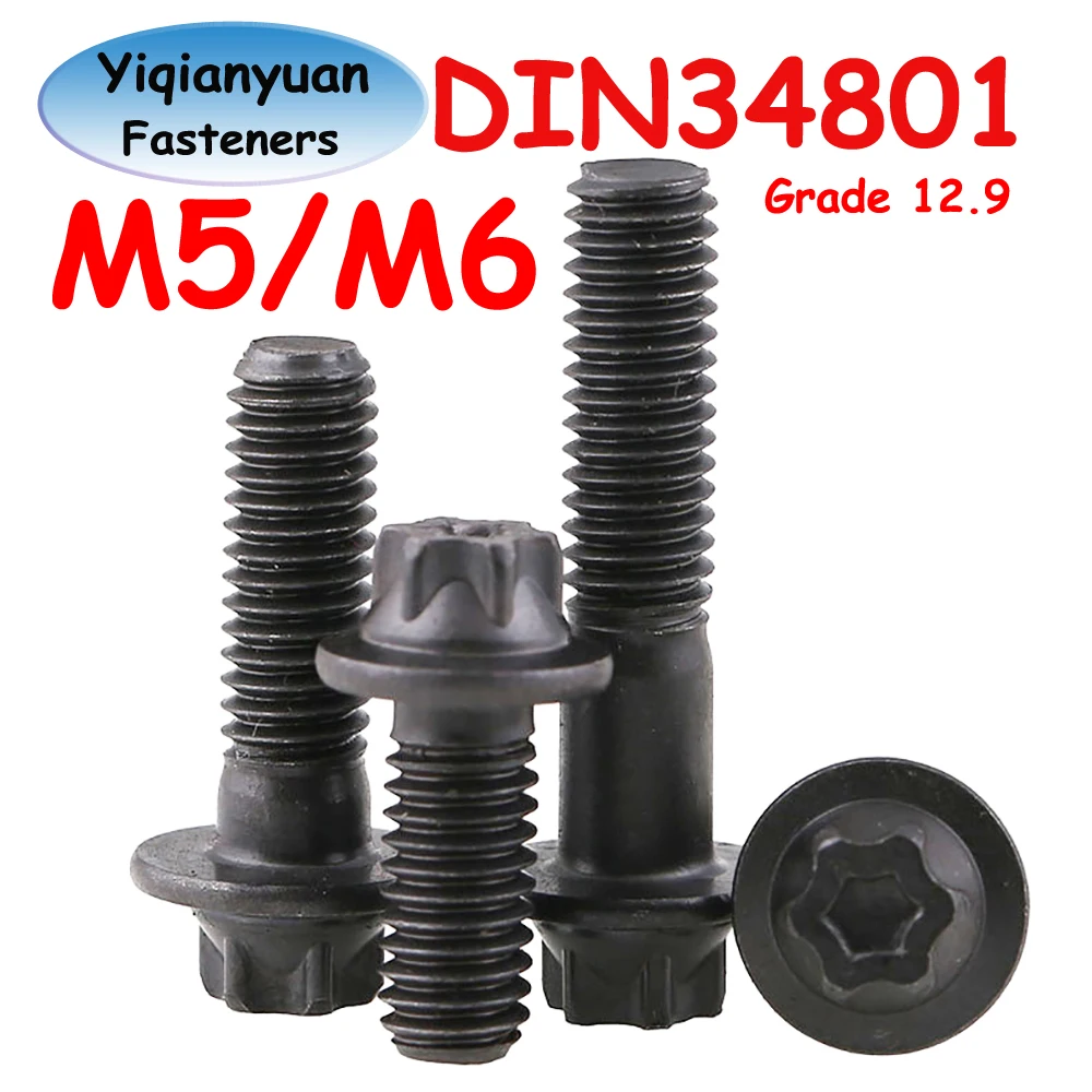 

Болты Yiqianyuan M5 M6 класс 12,9 стальные