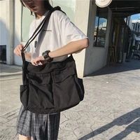 brand school messenger bags for women shoulder ladies designer handbag solid large capacity casual canvas shoulder female bags