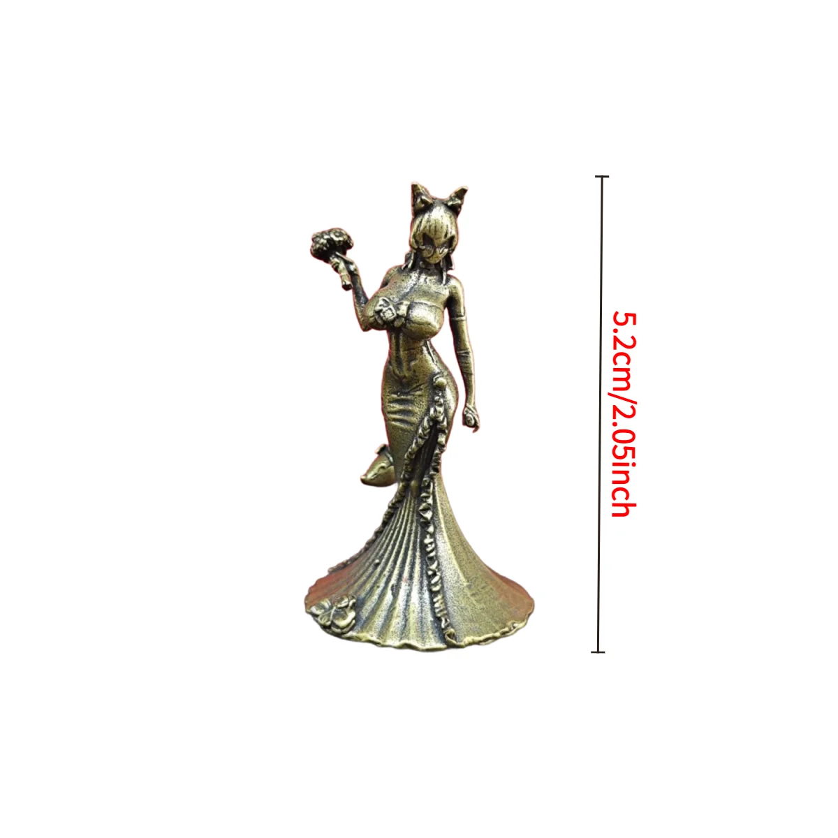 

Латунная аниме-фигурка девушки с кошачьими ушками