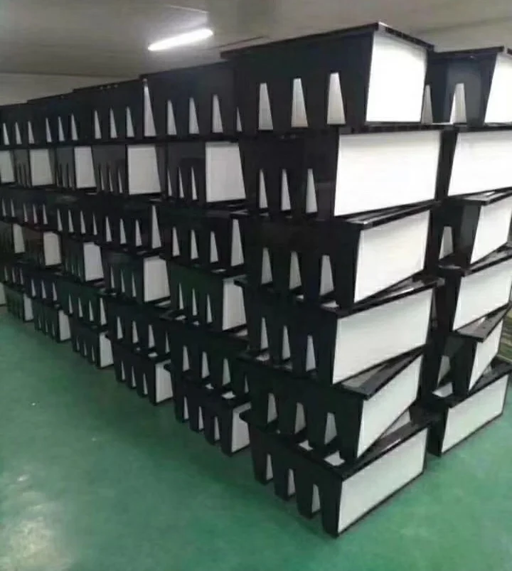 4 В пластиковая рамка V-образный банковский фильтр HEPA-фильтр 592*592*292/24*24*12 дюймов