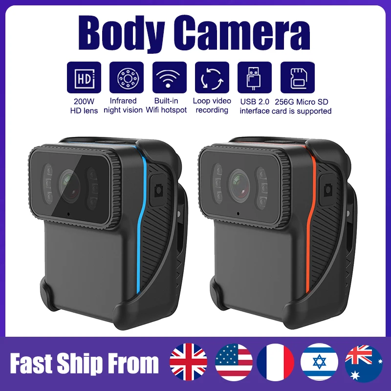

CS02 Digital Mini Body Camera 2MP Professional HD Screen Portable WiFi Camera Night Vision Mini Camera Sports DV Nanny Camcorder