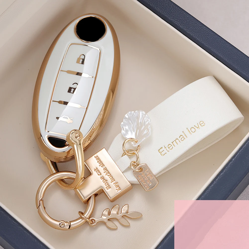 Чехол из ТПУ для автомобильного дистанционного ключа, брелок для Nissan Qashqai Juke J10 J11 X-Trail T32 T31 Kicks Tiida Pathfinder Note для Infiniti