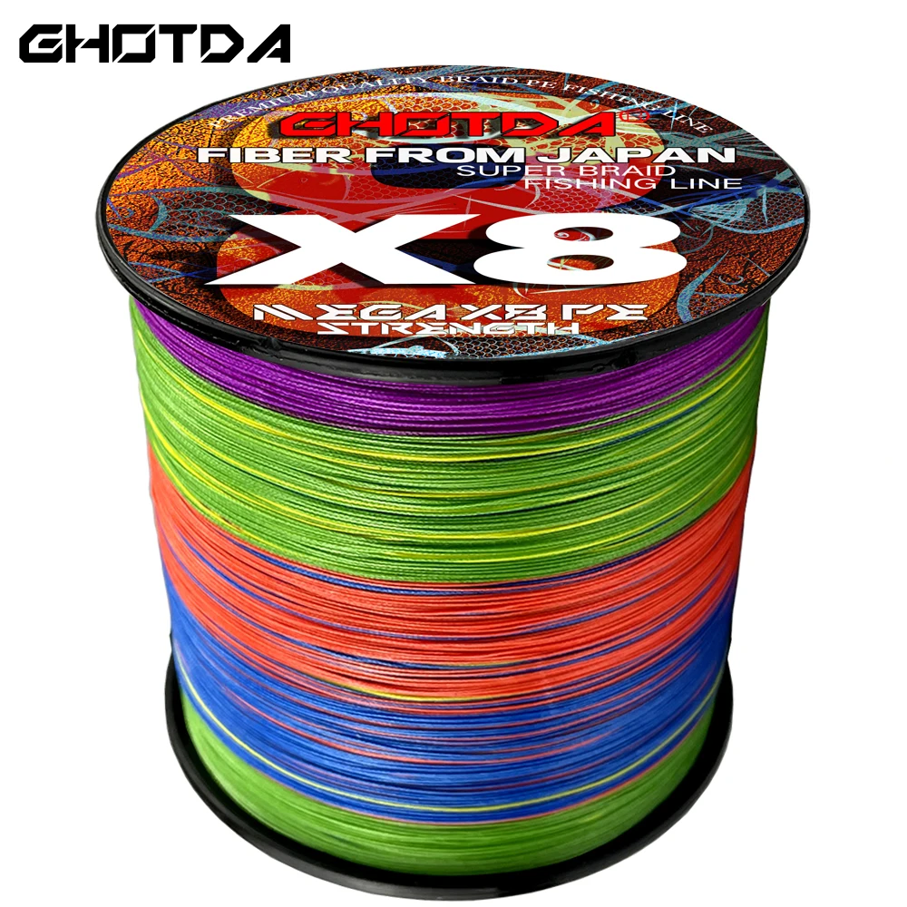 

GHOTDA 500M 8 Strands Multifilament Braided Fishing Line 18-78LB Smooth Durable for Trout Bass Fishing
