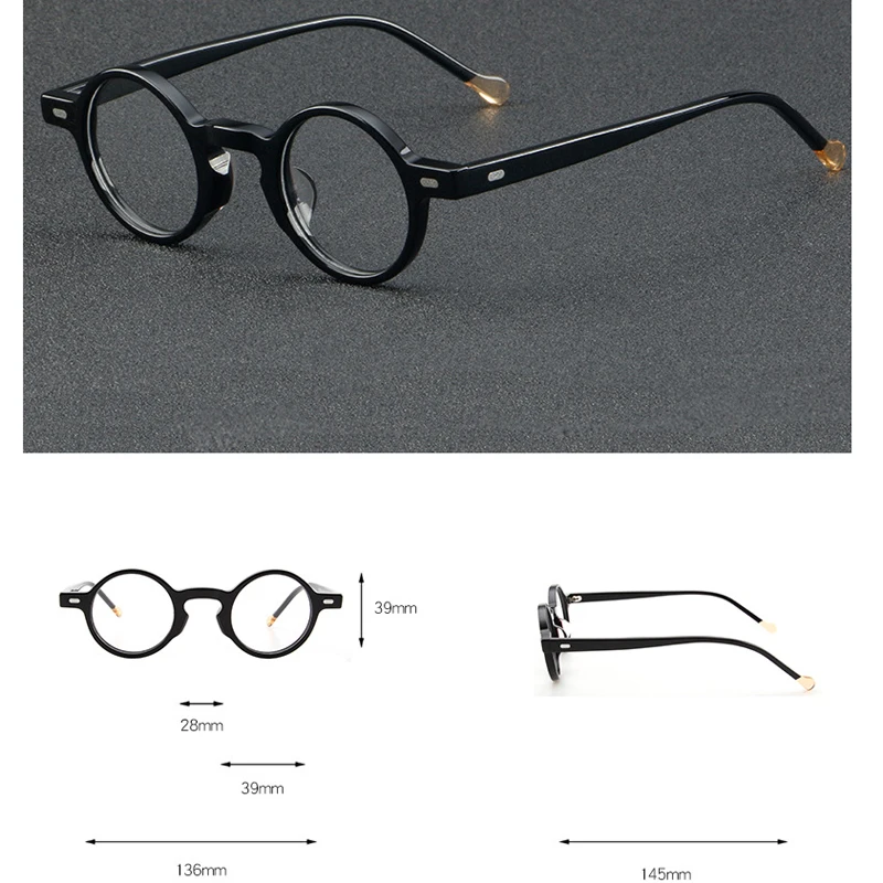 Оправа для очков близорукости VCKA с ацетатными линзами мужчин и женщин маленькие