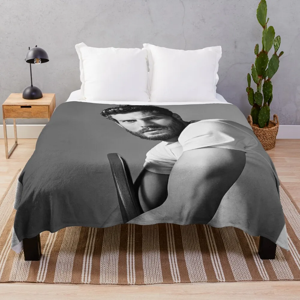 

Jamie Dornan Throw Blanket fuzzy blanket double plush blanket throw blanket