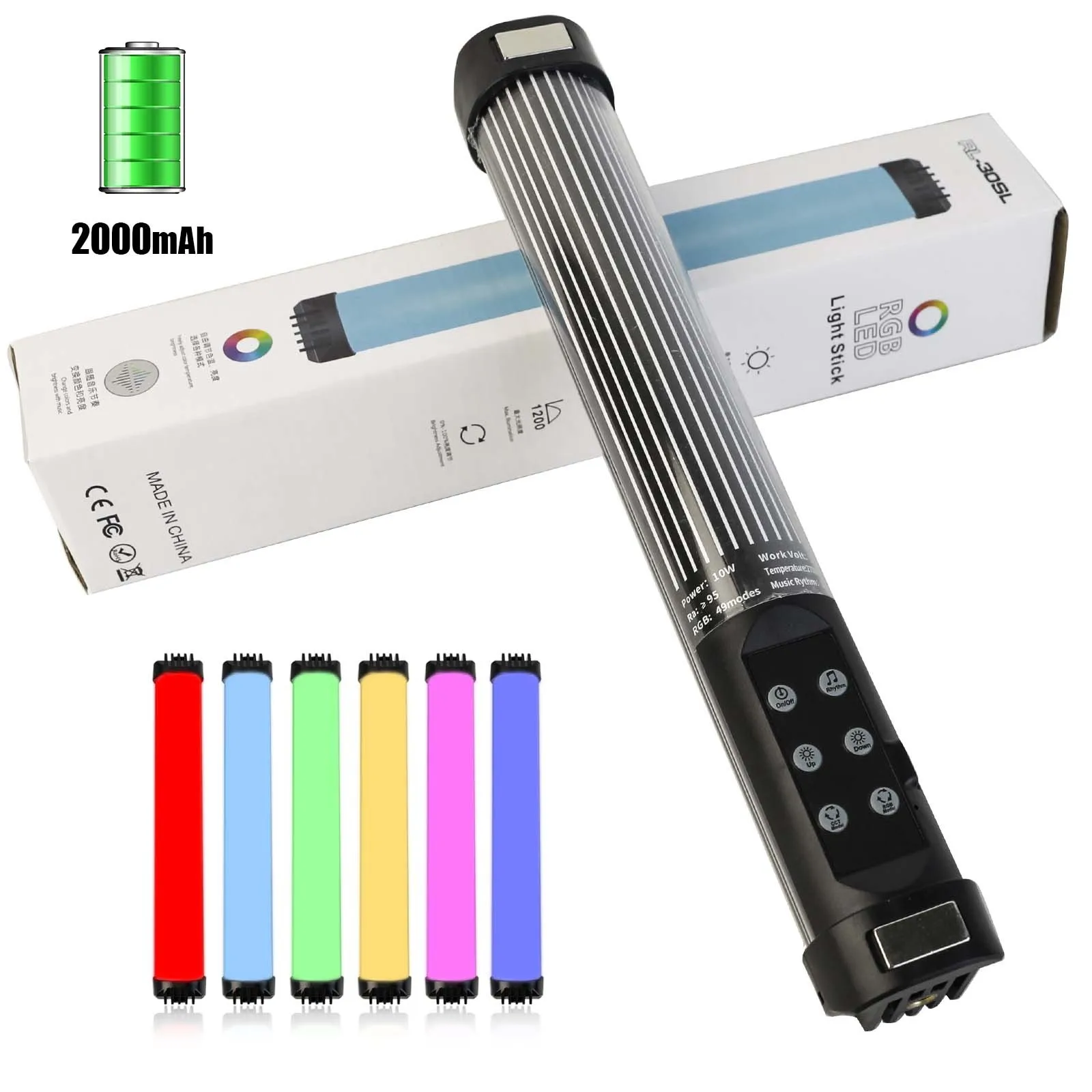 

Mini Handheld LED RGB Light Stick Magnet Photographic Lighting 2700-7500K Photography Fill light Lamp For Video Vlog YouTube