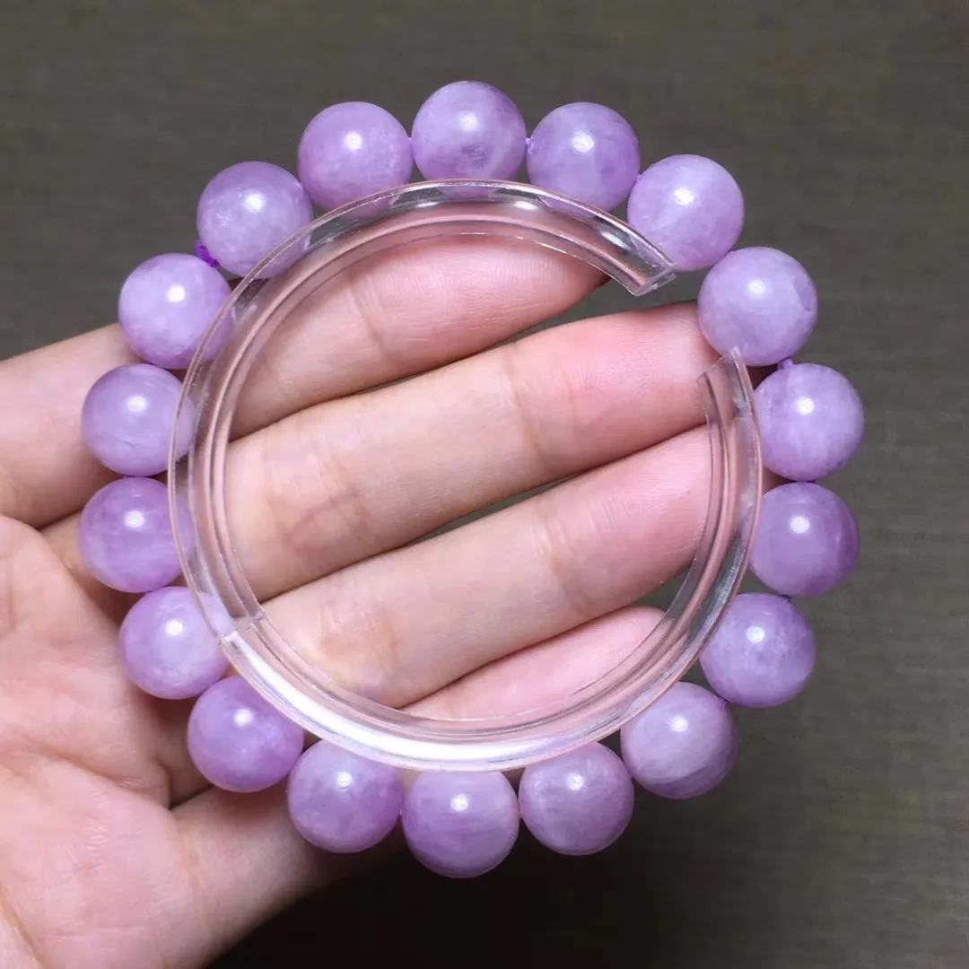 

11mm Natural Purple Kunzite Bracelet Jewelry For Women Lady Man Gift Stone Beauty Crystal Beads Reiki Gemstone Strands AAAAA