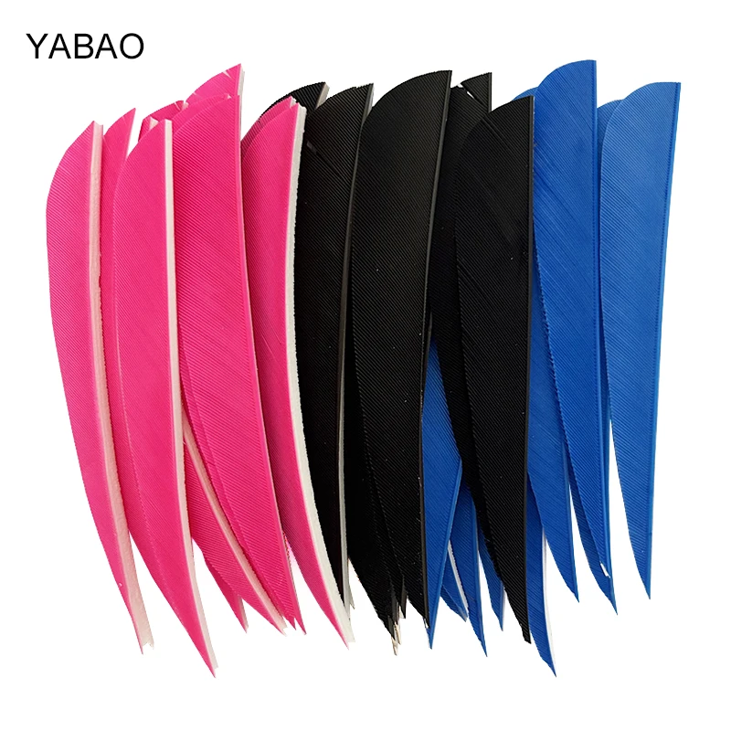 50 шт. 4-дюймовые перья индейки для травления стрел левое крыло параболические