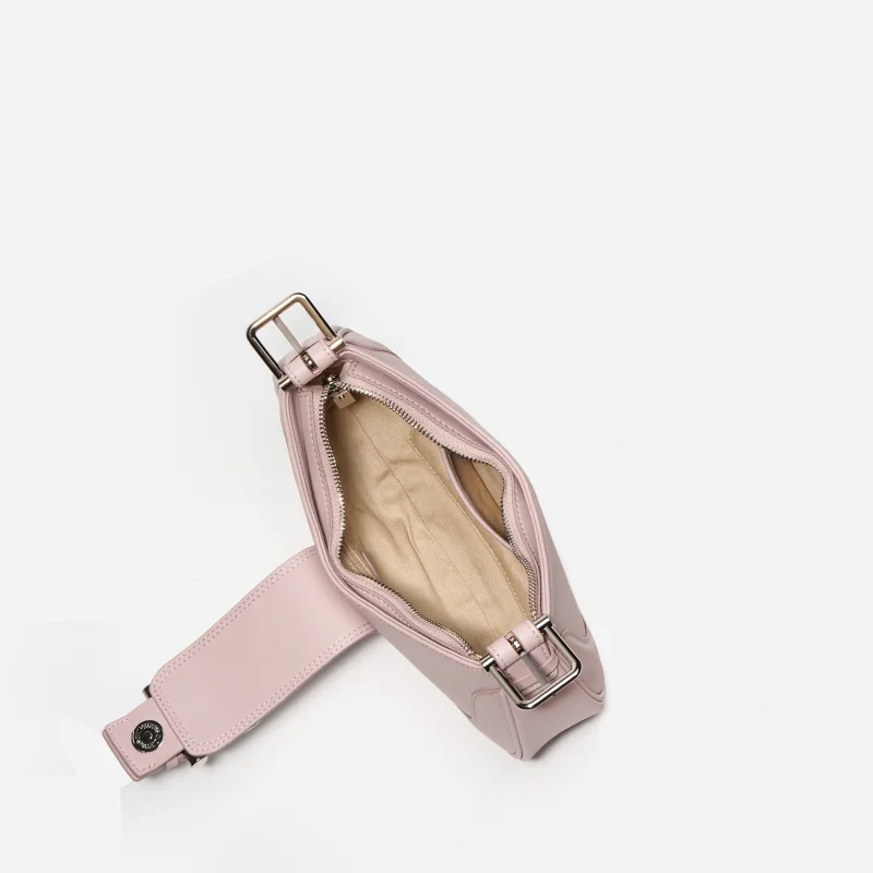 LOERSS Underarm Bag Split Leather Crossbody Bag Adjustable Strap Half Moon Bag Casual Shoulder Bag for Women Versatile Handbag