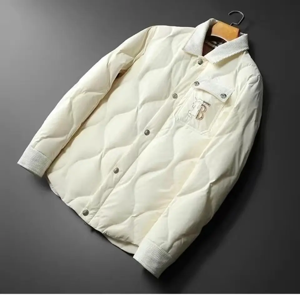 Men's Jacket Parkas Men's Winter Jackets Men's Cold Jacket High Fashion Cotton Clothes Embroidered Men's Slim and Warm Coat