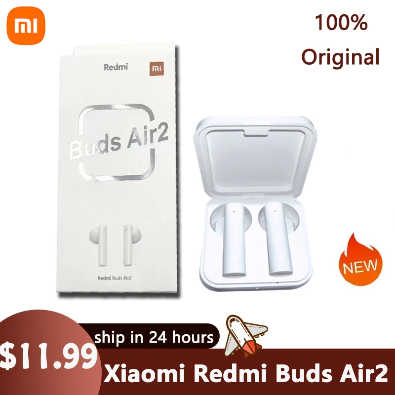 

Оригинальные беспроводные Bluetooth-наушники Xiaomi Redmi Buds Air2, наушники с длительным временем работы в режиме ожидания, 20 часов работы, с сенсорным ...
