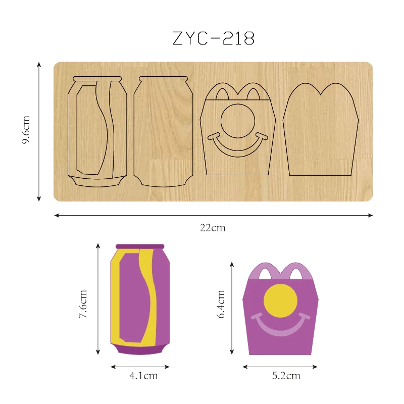 Деревянная форма для резки чашки молока подходит высечки ZYC-218