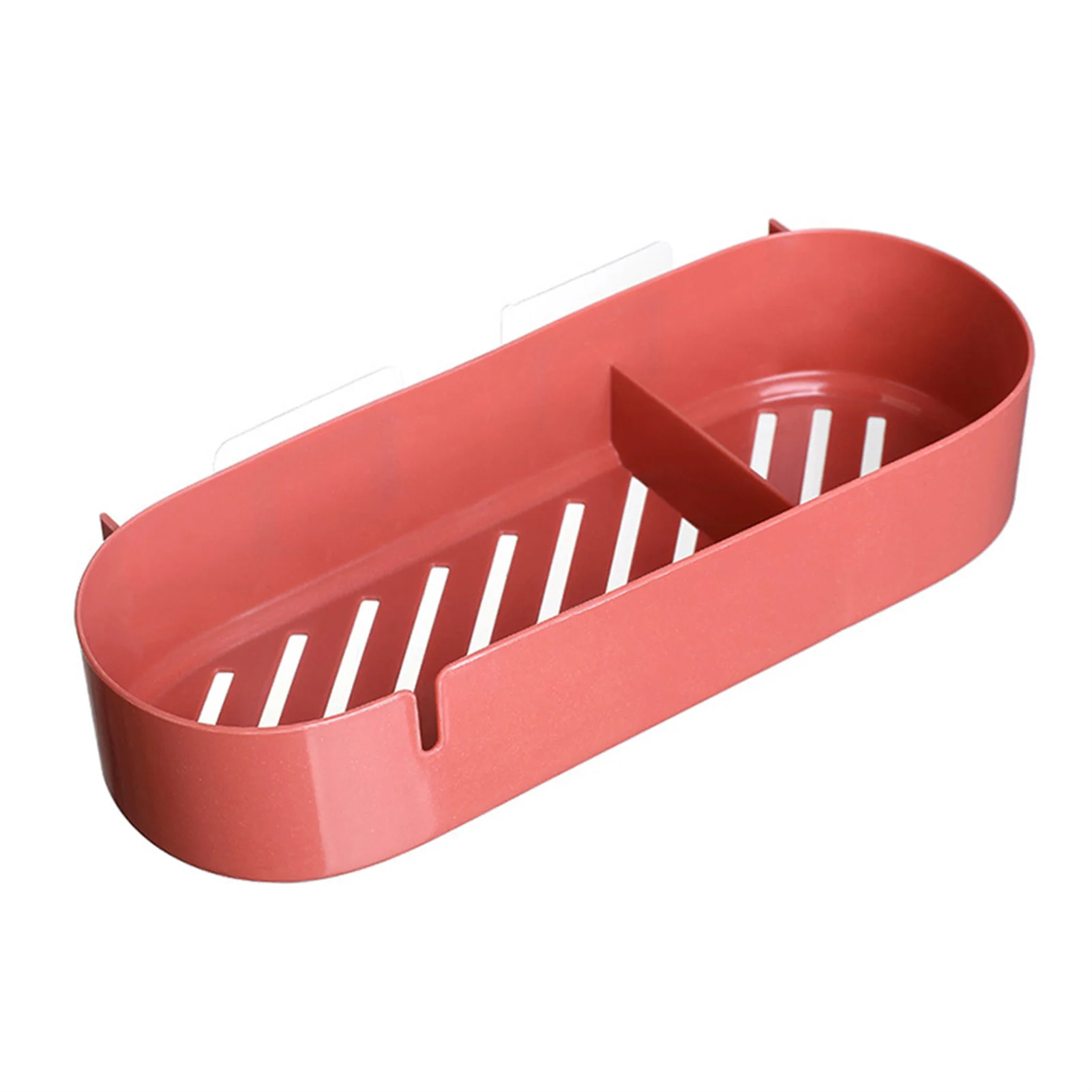 

Wall Mounted Storage Rack Draining Shelf for Bathroom No Drilling Holder Storage Basket Easy to Draining Hollowed Bottom ארגוניו