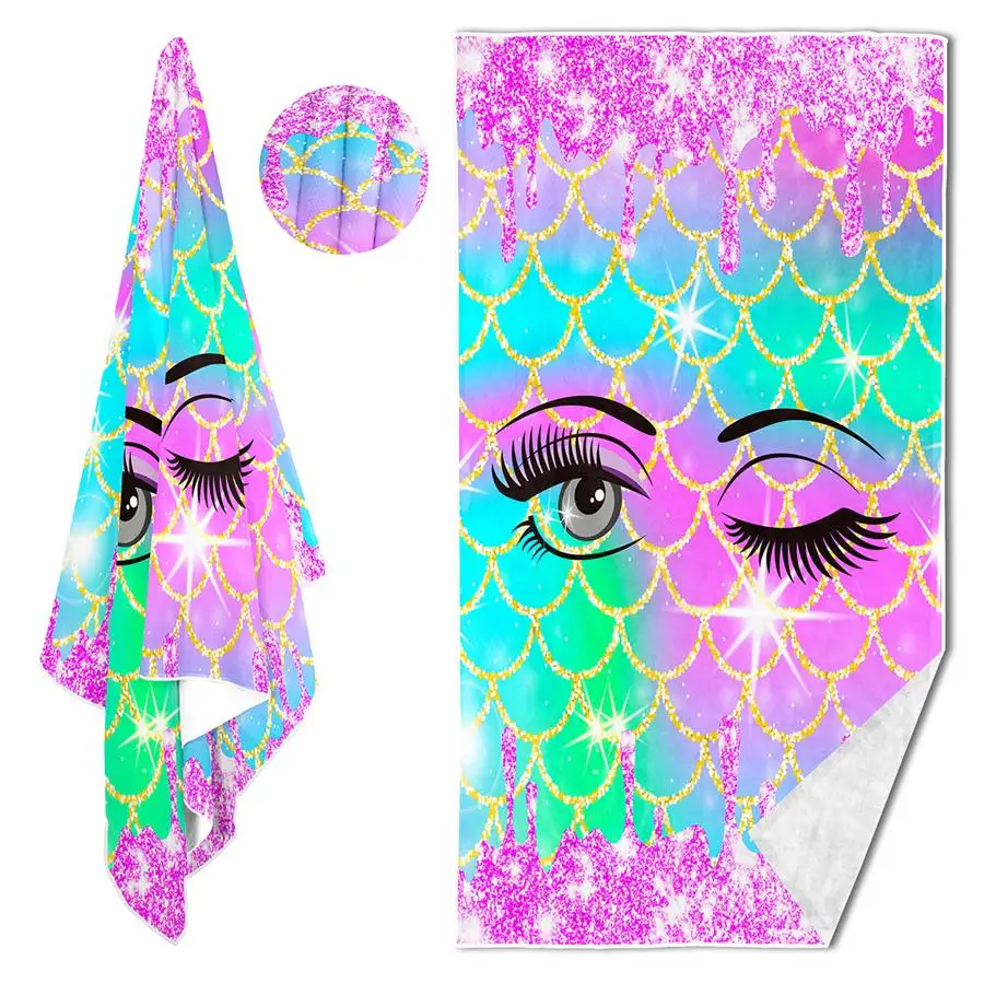 Caiyun быстросохнущее пляжное полотенце из полиэстера