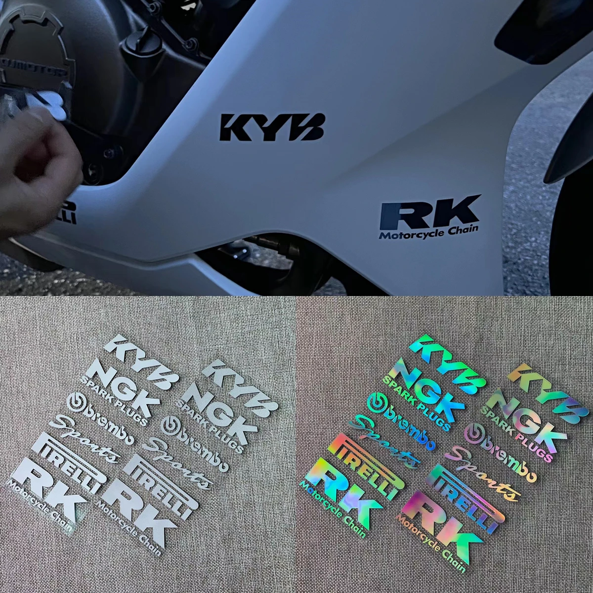 

Motorcycle Stickers Set Decoration Cool Creative Reflective Waterproof Decal Universal Motobike modification Decor Sticker