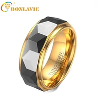 bonlavie korean new hot sell popular tungsten gold ring mens fashion ring jewelry wholesale and retail