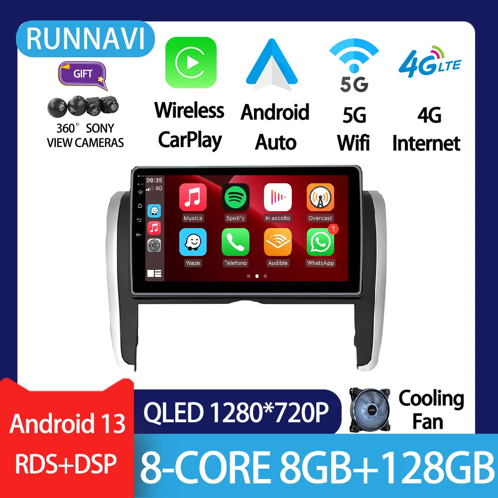 

Android 13 for Toyota ALLION 2007-2020 Car Radio Stereo Multimedia Video Player Navigation GPS Wireless Carplay DSP RDS QLED