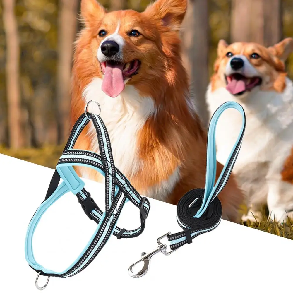 

Нагрудный ремень для домашних животных, Регулируемый мягкий гибкий, взрывозащищенный, дышащий, средний и большой для собак, для прогулок и б...